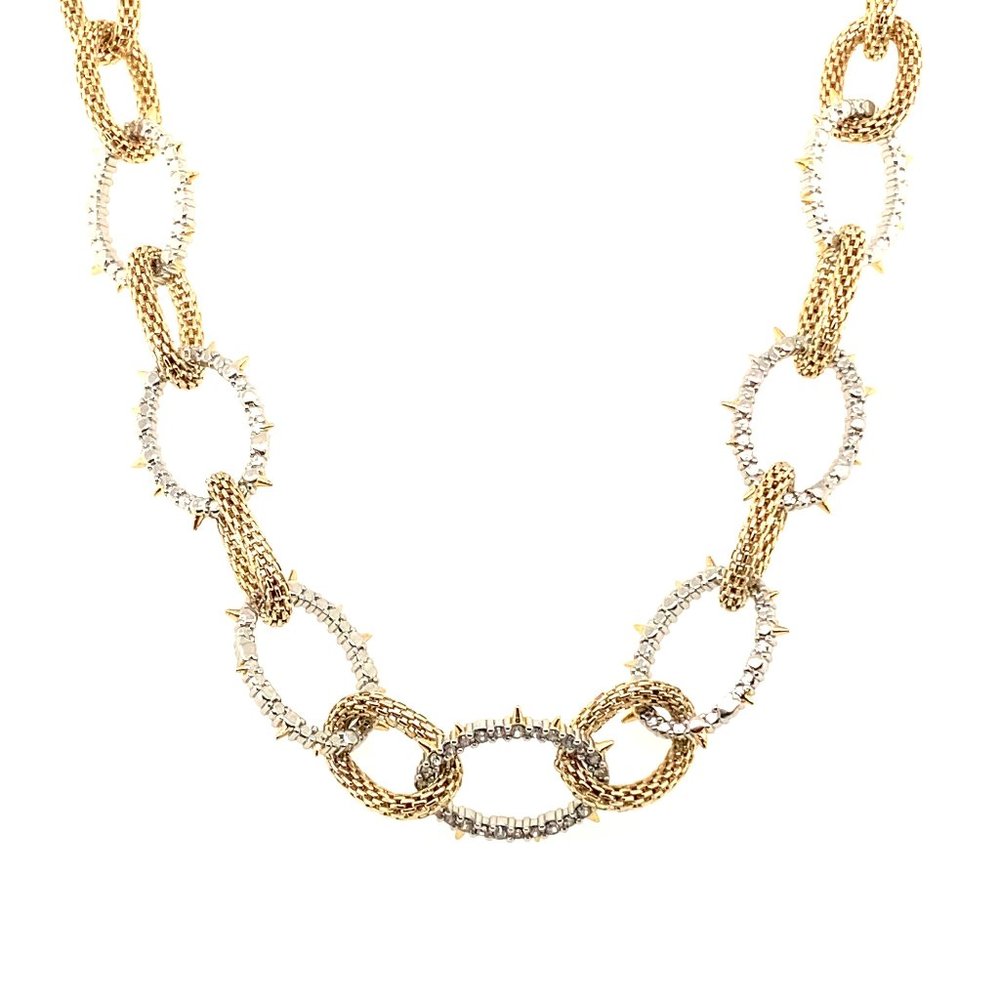 Alexis Bittar Crystal & Mesh Chain Link Necklace